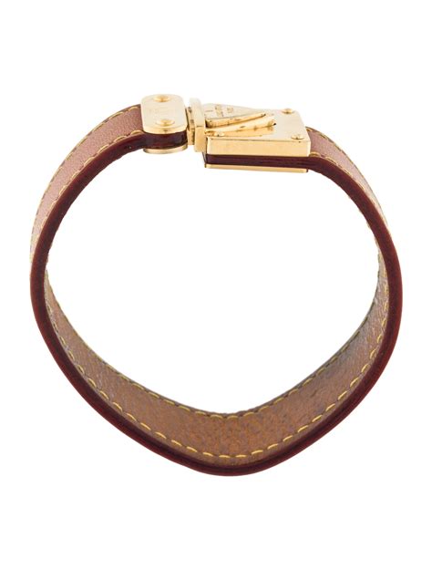 louis vuitton leather strap bracelet.